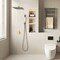Brushed Gold Rain Shower System 12 in Square Head Handheld Wall Mounted